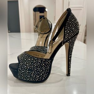 Helen’s Heart black sparkle heel